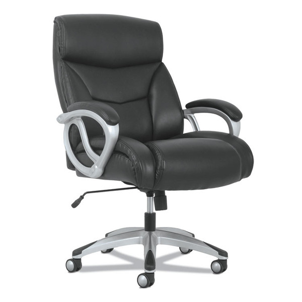 3-Forty-One Big and Tall Chair, Supports Up to 400 lb, 19" to 22" Seat Height, Black Seat/Back, Chrome Base [SKU: BSXVST341]