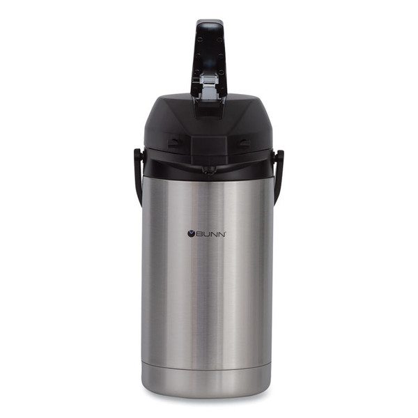 3 Liter Lever Action Airpot, Stainless Steel/Black [SKU: BUNAIRPOT30]