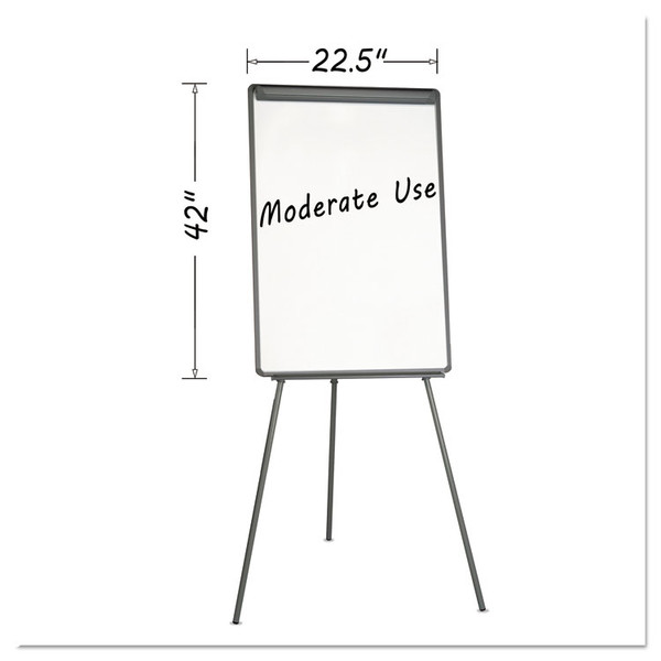 Basic Tripod Melamine Presentation Easel, 22.5 x 42, White/Black [SKU: BVCEA2300045]