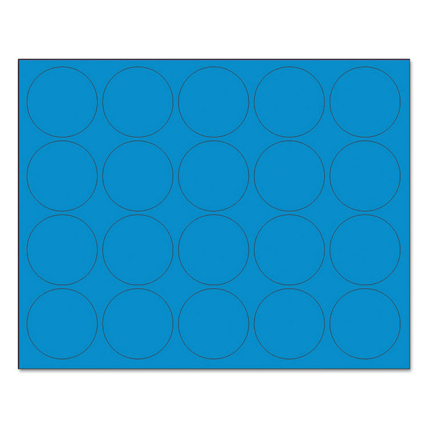Interchangeable Magnetic Board Accessories, Circles, 0.75" Diameter, Blue, 20/Pack [SKU: BVCFM1601]