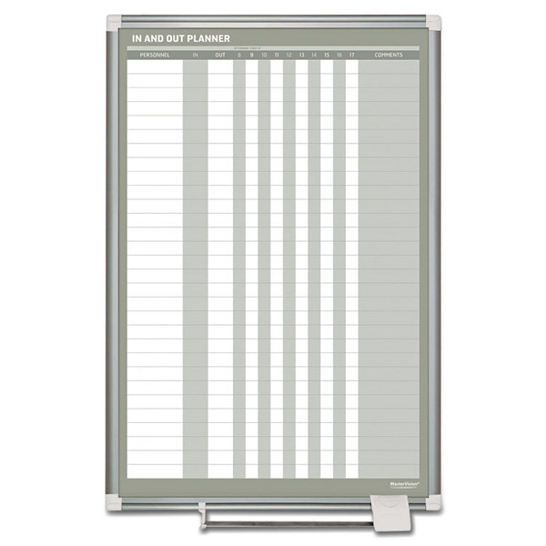 In-Out Magnetic Dry Erase Board, 24x36, Silver Frame [SKU: BVCGA02109830]