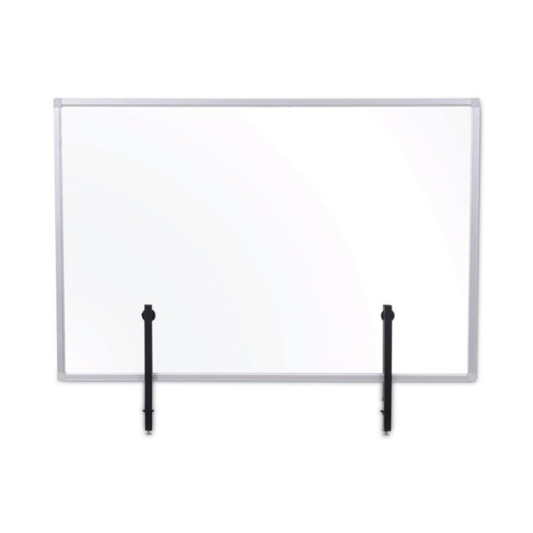 Protector Series Glass Aluminum Desktop Divider, 47.2 x 0.16 x 35.4, Clear [SKU: BVCGL08019101]