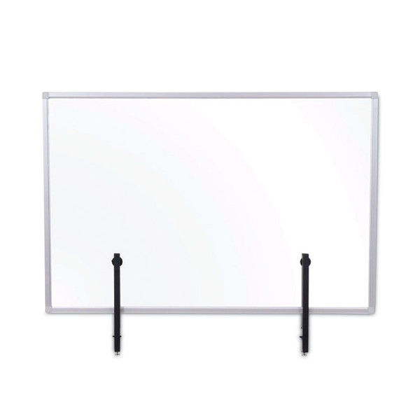 Protector Series Glass Aluminum Desktop Divider, 40.9 x 0.16 x 27.6, Clear [SKU: BVCGL34019101]