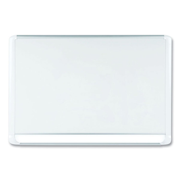 Lacquered steel magnetic dry erase board, 36 x 48, Silver/White [SKU: BVCMVI050205]