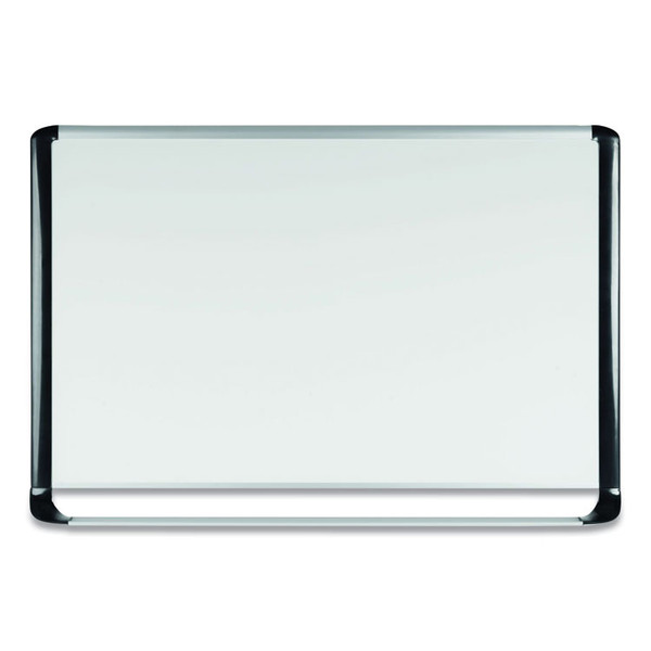 Lacquered steel magnetic dry erase board, 48 x 96, Silver/Black [SKU: BVCMVI210201]