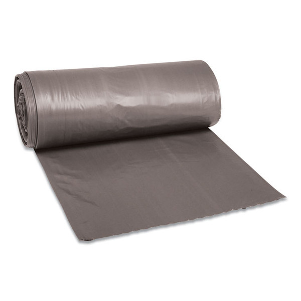 Low-Density Waste Can Liners, 33 gal, 1.1 mil, 33" x 39", Gray, 25 Bags/Roll, 4 Rolls/Carton [SKU: BWK3339SEH]