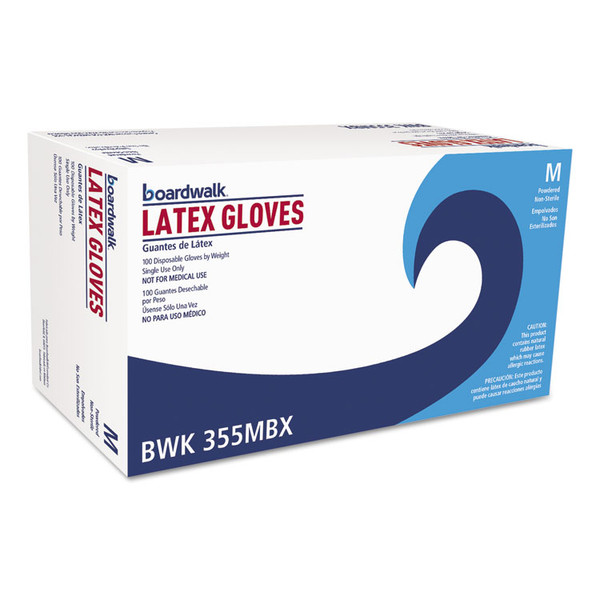 General Purpose Powdered Latex Gloves, Medium, Natural, 4.4 mil, 1,000/Carton [SKU: BWK355MCT]
