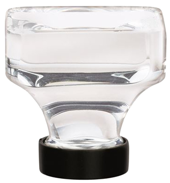 Amerock Glacio Series BP36653CBBR Cabinet Knob, 1-5/16 in Projection, Glass/Zinc, Black Bronze/Clear [SKU: ORG0473082]