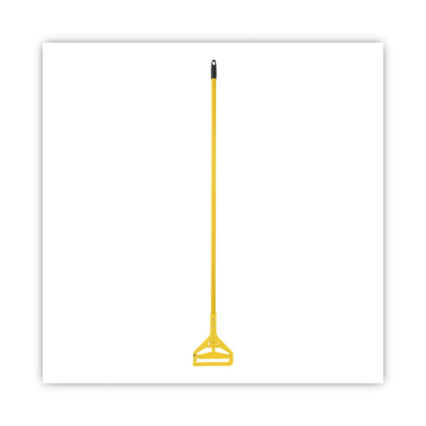 Quick Change Side-Latch Plastic Mop Head Handle, 60" Aluminum Handle, Yellow [SKU: BWK620]