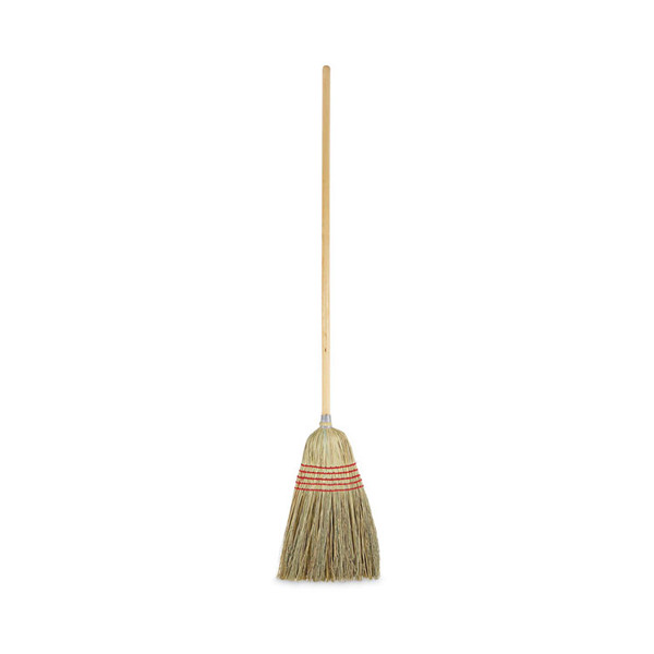 Parlor Broom, Yucca/Corn Fiber Bristles, 55.5" Overall Length, Natural [SKU: BWK926YEA]