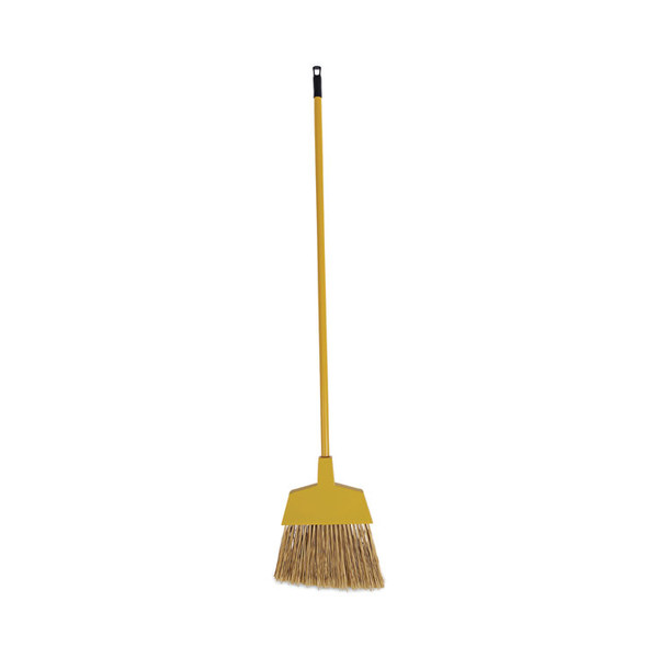 Poly Bristle Angler Broom, 53" Handle, Yellow, 12/Carton [SKU: BWK932M]