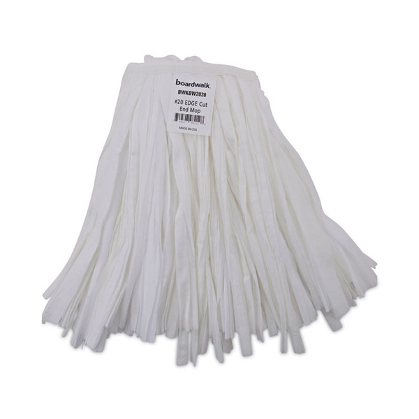 Nonwoven Cut End Edge Mop, Rayon/Polyester, #20, White, 12/Carton [SKU: BWKBW2020]