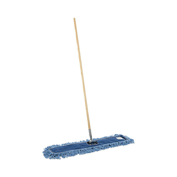 Dry Mopping Kit, 36 x 5 Blue Blended Synthetic Head, 60" Natural Wood/Metal Handle [SKU: BWKHL365BSPC]