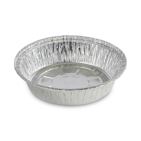 Round Aluminum To-Go Containers, 24 oz, 7" Diameter x 1.47"h, Silver, 500/Carton [SKU: BWKROUND7]