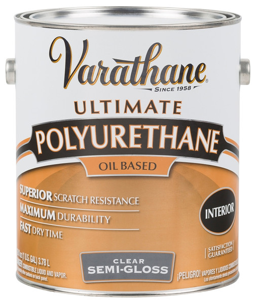 VARATHANE 6031 Polyurethane, Semi-Gloss, Liquid, Clear, 1 gal, Can [SKU: ORG6853311]