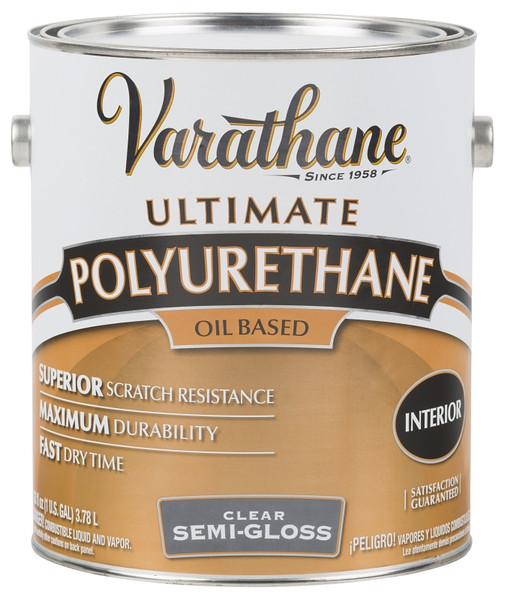 RUST-OLEUM 6032 Polyurethane, Semi-Gloss, Liquid, Clear, 1 gal, Can [SKU: ORG9261736]