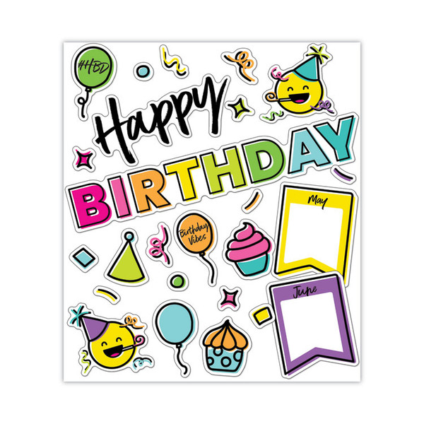 Kind Vibes Mini Bulletin Board Set, Birthday, 56 Pieces [SKU: CDP110526]