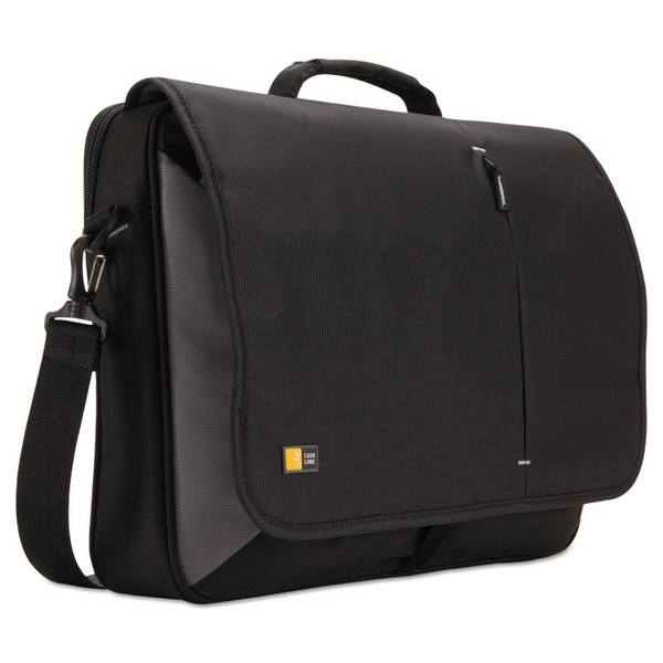 Laptop Messenger, Fits Devices Up to 17", Dobby Nylon, 3.37 x 17.75 x 13.75, Black [SKU: CLG3201140]