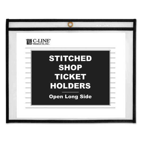 Shop Ticket Holders, Stitched, Sides Clear, 50 Sheets, 11 x 8.5, 25/Box [SKU: CLI49911]