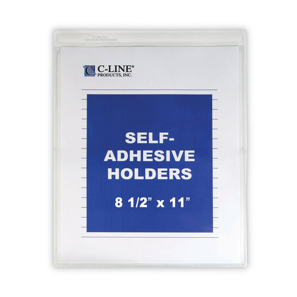 Self-Adhesive Shop Ticket Holders, Super Heavy, 15 Sheets, 8.5 x 11, 50/Box [SKU: CLI70911]