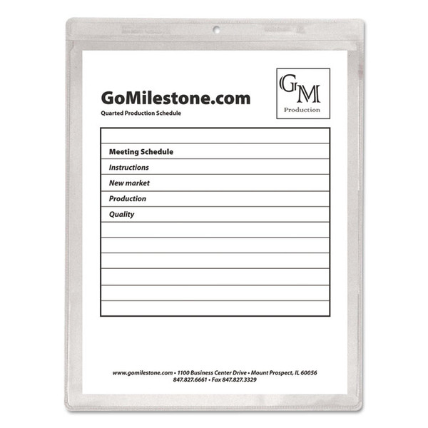 Clear Vinyl Shop Ticket Holders, Both Sides Clear, 50 Sheets, 9 x 12, 50/Box [SKU: CLI80912]