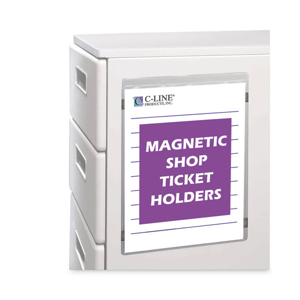 Magnetic Shop Ticket Holders, Super Heavyweight, 15 Sheets, 8.5 x 11, 15/Box [SKU: CLI83911]