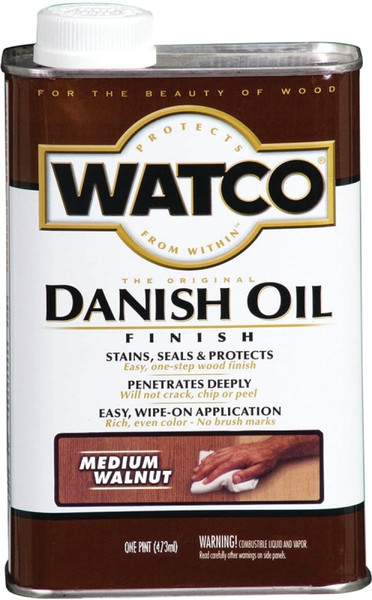 WATCO 65951 Danish Oil, Medium Walnut, Liquid, 1 pt, Can [SKU: ORG0717397]