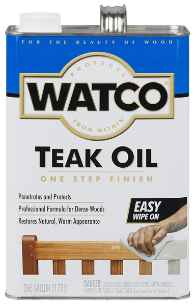 WATCO 67131 Teak Oil Finish, Flat/Matte, Liquid, 1 gal, Can [SKU: ORG3871795]