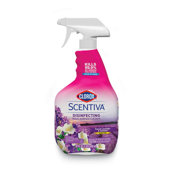 Scentiva Multi Surface Cleaner, Tuscan Lavender and Jasmine, 32 oz, 6/Carton [SKU: CLO31387]
