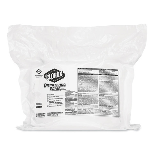 Disinfecting Wipes, Fresh Scent, 7 x 8, 700/Bag Refill, 2/Carton [SKU: CLO31428]
