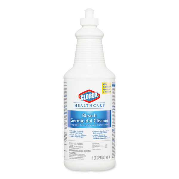 Bleach Germicidal Cleaner, 32 oz Pull-Top Bottle, 6/Carton [SKU: CLO68832]