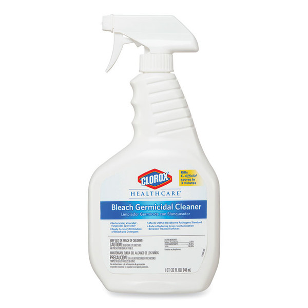 Bleach Germicidal Cleaner, 32 oz Spray Bottle [SKU: CLO68970EA]