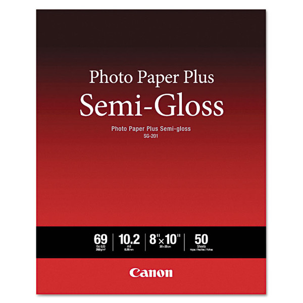 Photo Paper Plus Semi-Gloss, 10.2 mil, 8 x 10, Semi-Gloss White, 50/Pack [SKU: CNM1686B062]