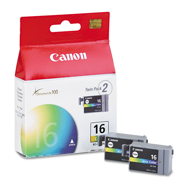 9818A003 (BCI-16) Ink, 75 Page-Yield, Tri-Color, 2/Pack [SKU: CNMBCI16]