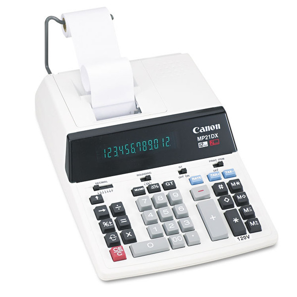 MP21DX 12-Digit Ribbon Printing Calculator, Black/Red Print, 3.5 Lines/Sec [SKU: CNMMP21DX]