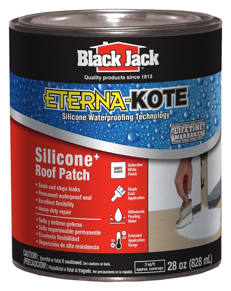 Black Jack 5586-1-02 Silicone Roof Sealant, White, Liquid, 1 qt Pail [SKU: ORG7059025]