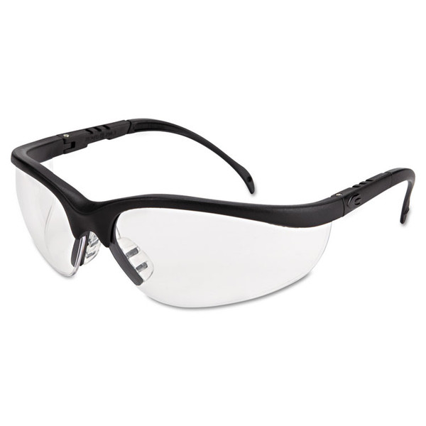 Klondike Safety Glasses, Matte Black Frame, Clear Lens [SKU: CRWKD110AF]