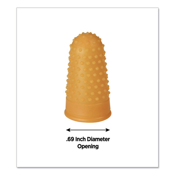 Fingertip Pads, Size 12, Large, Amber, 12/Pack [SKU: CSC098130]