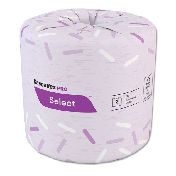 Select Standard Bath Tissue, 2-Ply, White, 4 x 3, 500 Sheets/Roll, 96 Rolls/Carton [SKU: CSDB166]