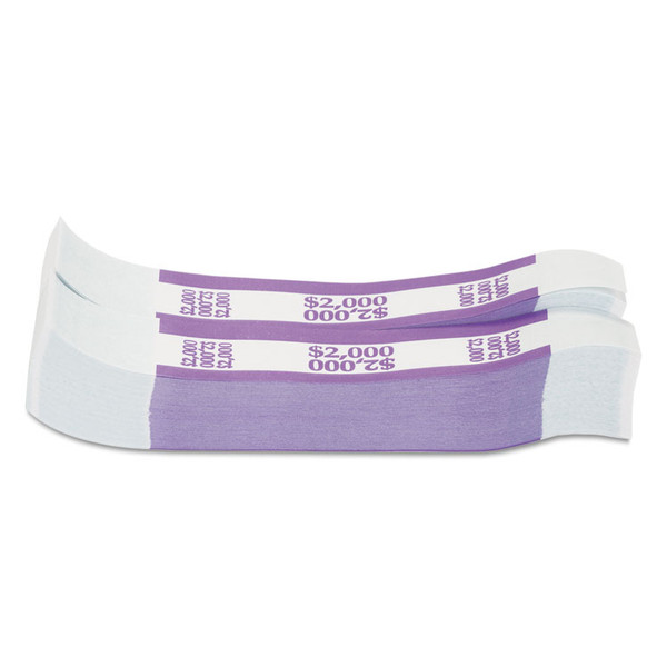 Currency Straps, Violet, $2,000 in $20 Bills, 1000 Bands/Pack [SKU: CTX402000]