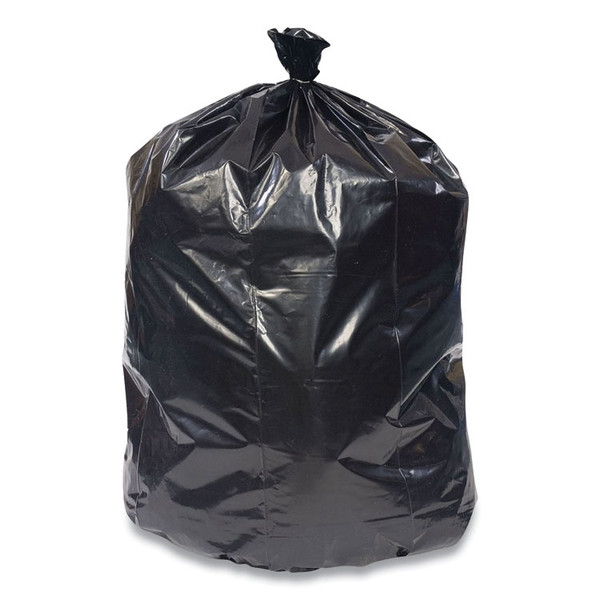 High-Density Can Liners, 56 gal, 16 mic, 43" x 48", Black, 25 Bags/Roll, 8 Rolls/Carton [SKU: CWZ168571]