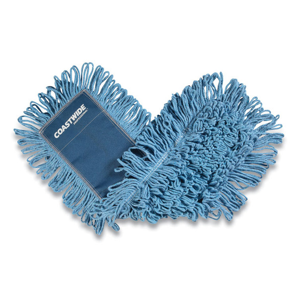 Looped-End Dust Mop Head, Cotton, 24 x 5, Blue [SKU: CWZ24418789]