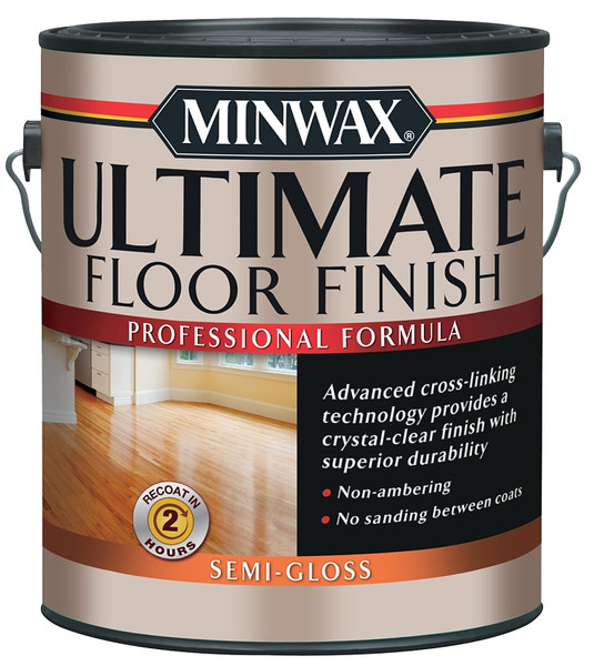 Minwax 131020000 Ultimate Floor Finish Paint, Semi-Gloss, Liquid, Crystal Clear, 1 gal, Can [SKU: ORG8556581]