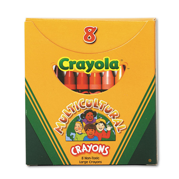Multicultural Crayons, 8 Skin Tone Colors/Box [SKU: CYO52080W]
