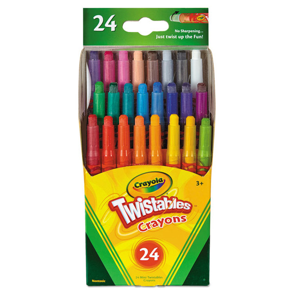 Twistables Mini Crayons, 24 Colors/Pack [SKU: CYO529724]