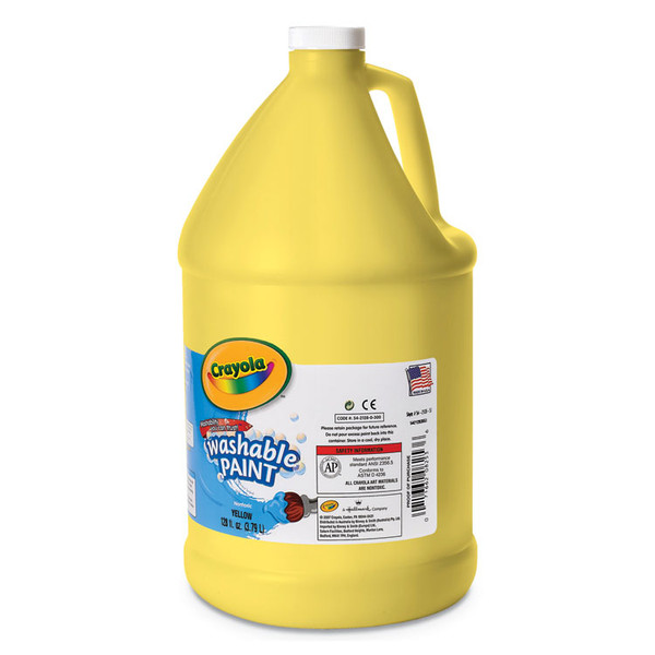 Washable Paint, Yellow, 1 gal Bottle [SKU: CYO542128034]