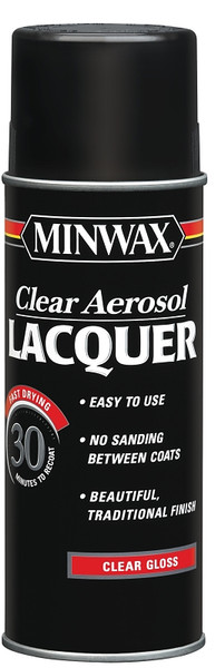 Minwax 15200 Brushing Lacquer, Gloss, Liquid, Clear, 12 oz, Aerosol Can [SKU: ORG6324107]