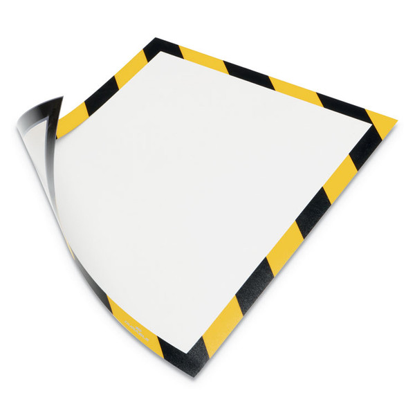 DURAFRAME Security Magnetic Sign Holder, 8.5 x 11, Yellow/Black Frame, 2/Pack [SKU: DBL4772130]