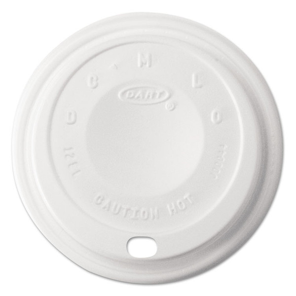 Cappuccino Dome Sipper Lids, Fits 12 oz, White, 1,000/Carton [SKU: DCC12EL]