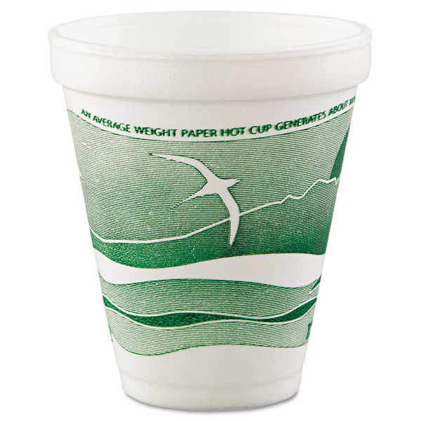 Horizon Hot/Cold Foam Drinking Cups, 12 oz, Green/White, 25/Bag, 40 Bags/Carton [SKU: DCC12J16H]